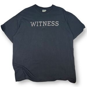 Vintage Y2k‎ Nike Witness Rhinestone Embellished Black T-Shirt Streetwear XXL